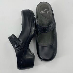 Dansko Dark Brown Mary Jane Mules clogs size EU 37